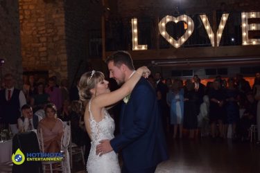 First dance from Bride and Groom at Priston Mill Tythe Barn