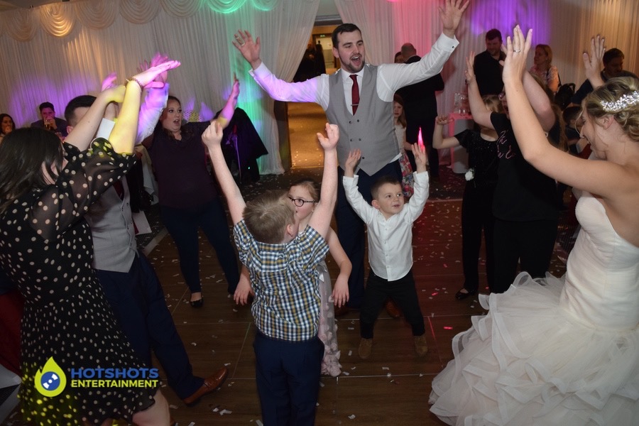 Put your hands up in the air, dancing the night away.